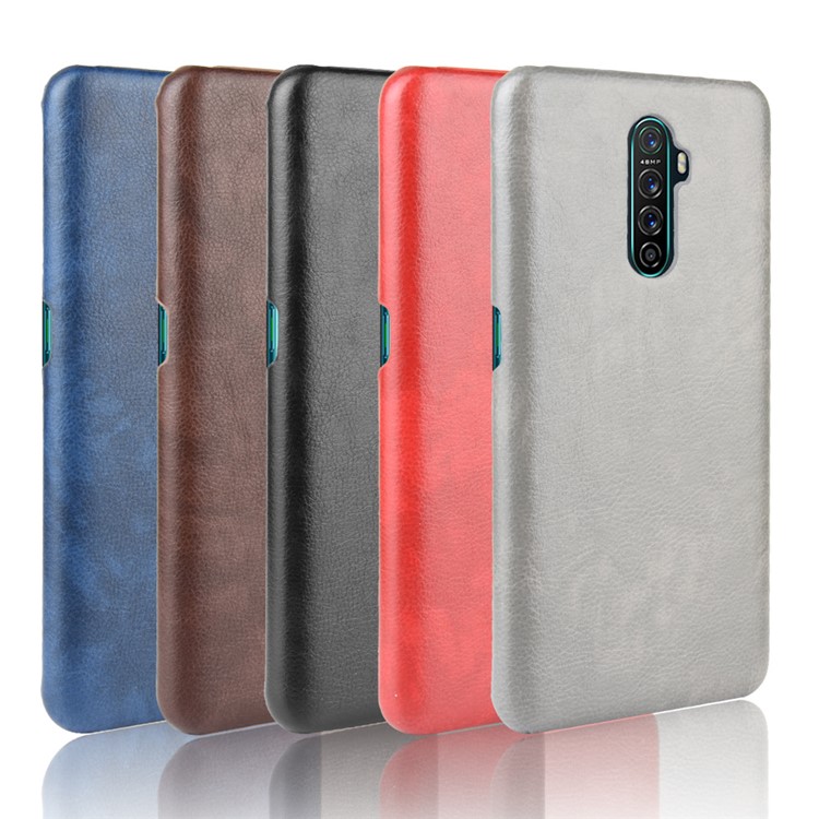 Litchi Texture PU Leather+PC Phone Cover for Oppo Reno Ace / Realme X2 Pro - Brown-6