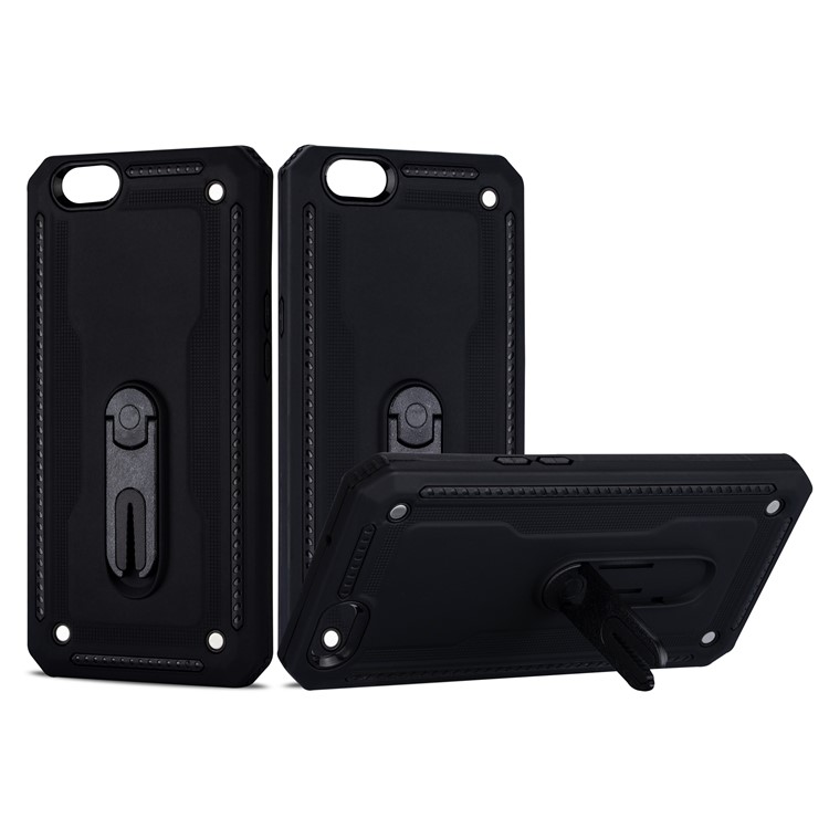 Air Outlet PC + TPU Unique Case Covering for Oppo A59/F1s - Black-1