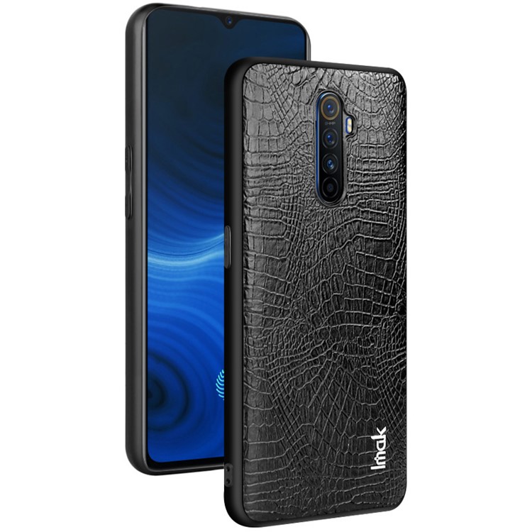 IMAK LX-5 Series PU Leather+ PC + TPU Simple Case with Screen Film for Oppo Realme X2 Pro/Reno Ace - Crocodile Texture