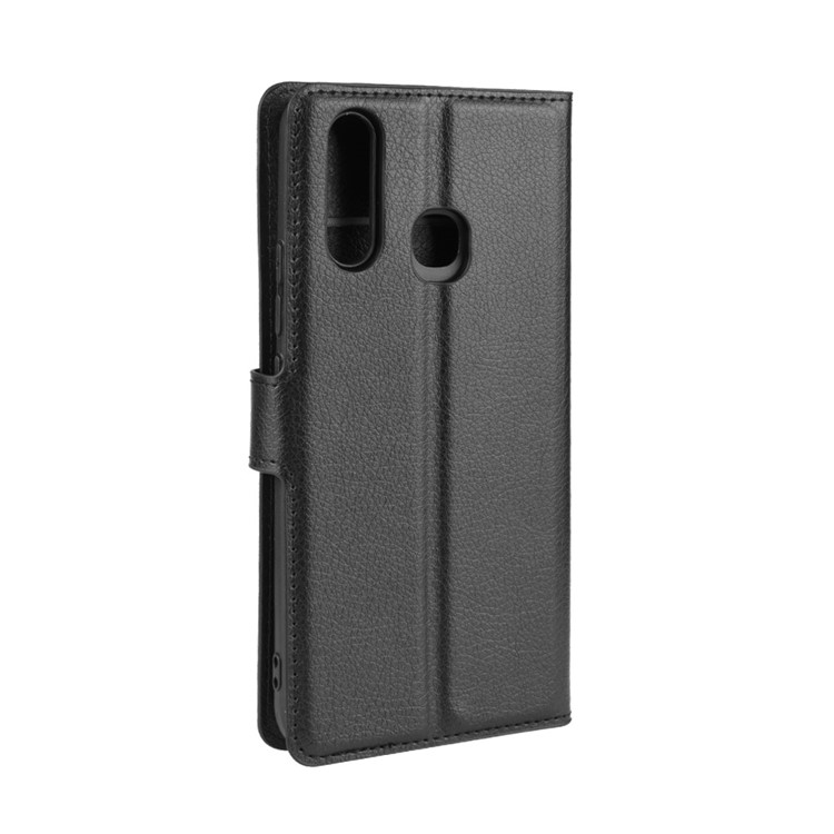 Caso Couro Design De Superfície Simples Lichia Para Vivo U3 / Y19 / Y5s - Preto-6