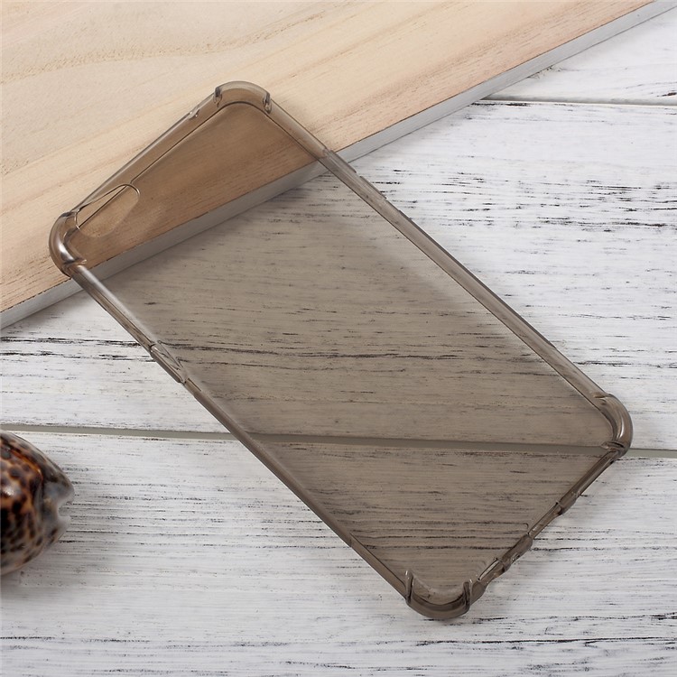 Crystal Clear Soft TPU Phone Back Case for Oppo R9 Plus - Grey-1