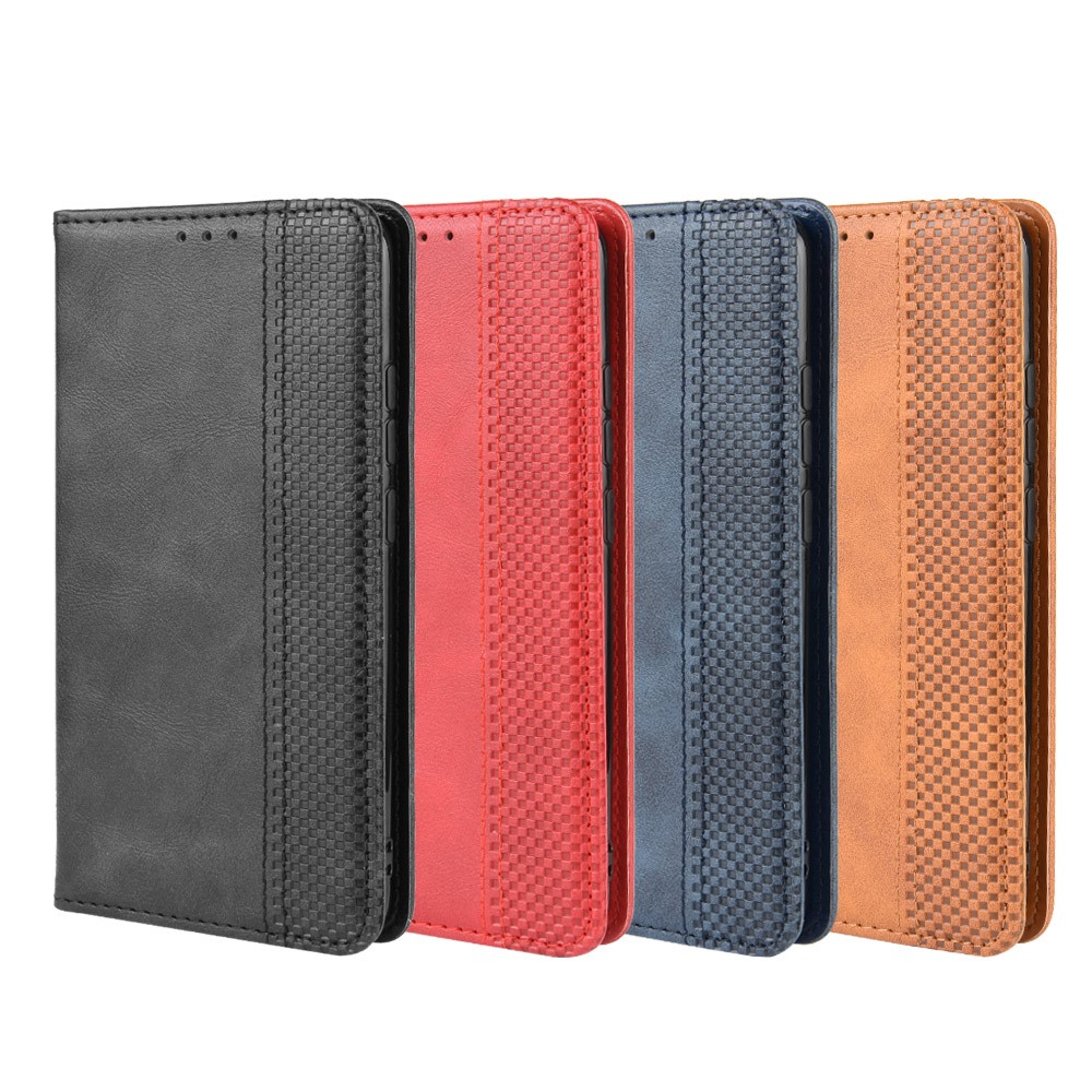 Vintage Style Leather Wallet Cell Phone Cover for vivo V17 (Russia Version)/S1 Pro - Black-14