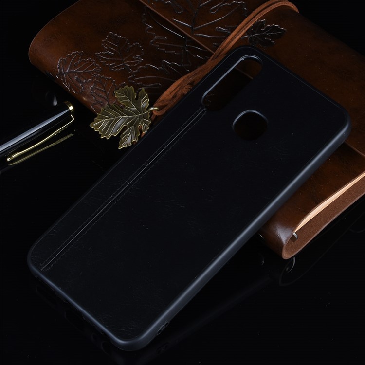 Leather Coated PC + TPU Hybrid Cover for vivo Y19/U3/Y5s/U20 - Black-7