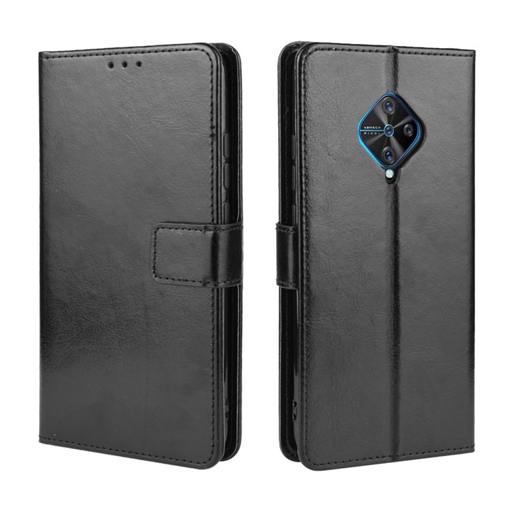 Crazy Horse Leather Wallet Case for vivo V17 (Russian Version) / S1 Pro (Global Version) - Black-7