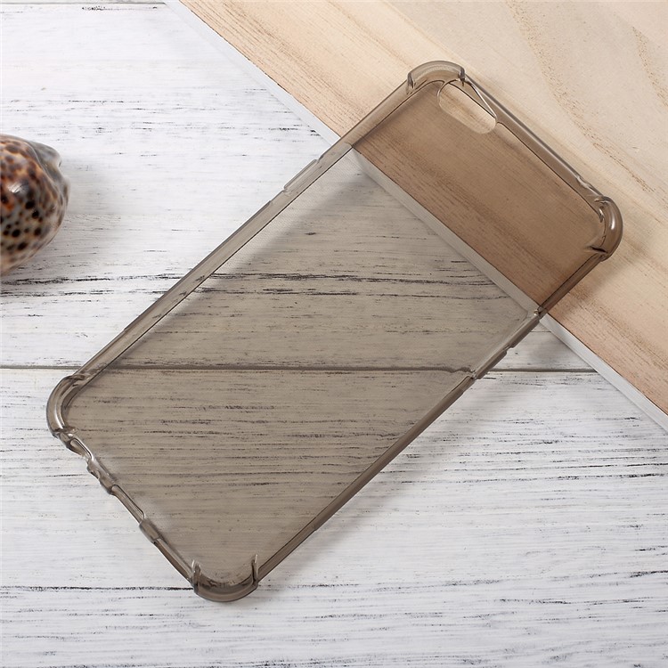 For Oppo R9s Air Cushion Drop-proof TPU Case See-through Cover - Grey-2