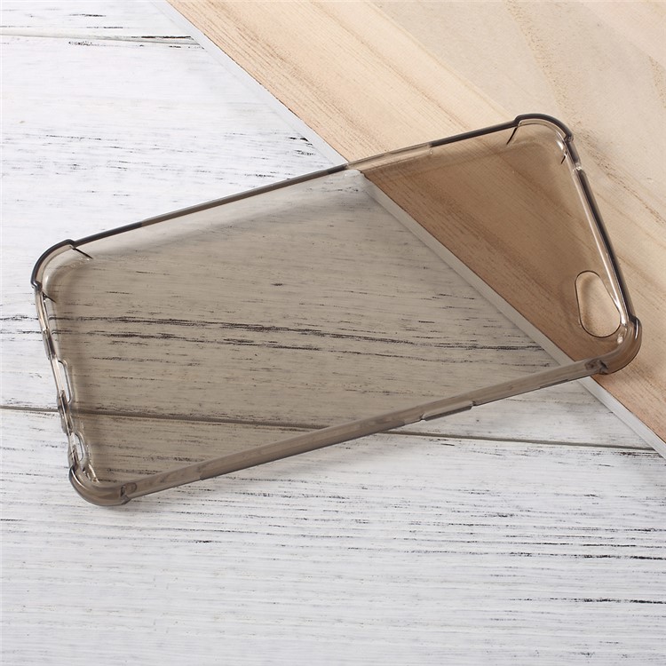 For Oppo R9s Air Cushion Drop-proof TPU Case See-through Cover - Grey-3