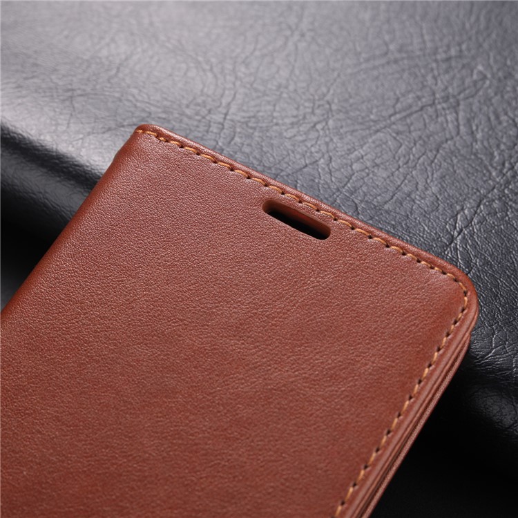 AZNS PU Leather Wallet Stand Case for OPPO K5 - Coffee-12