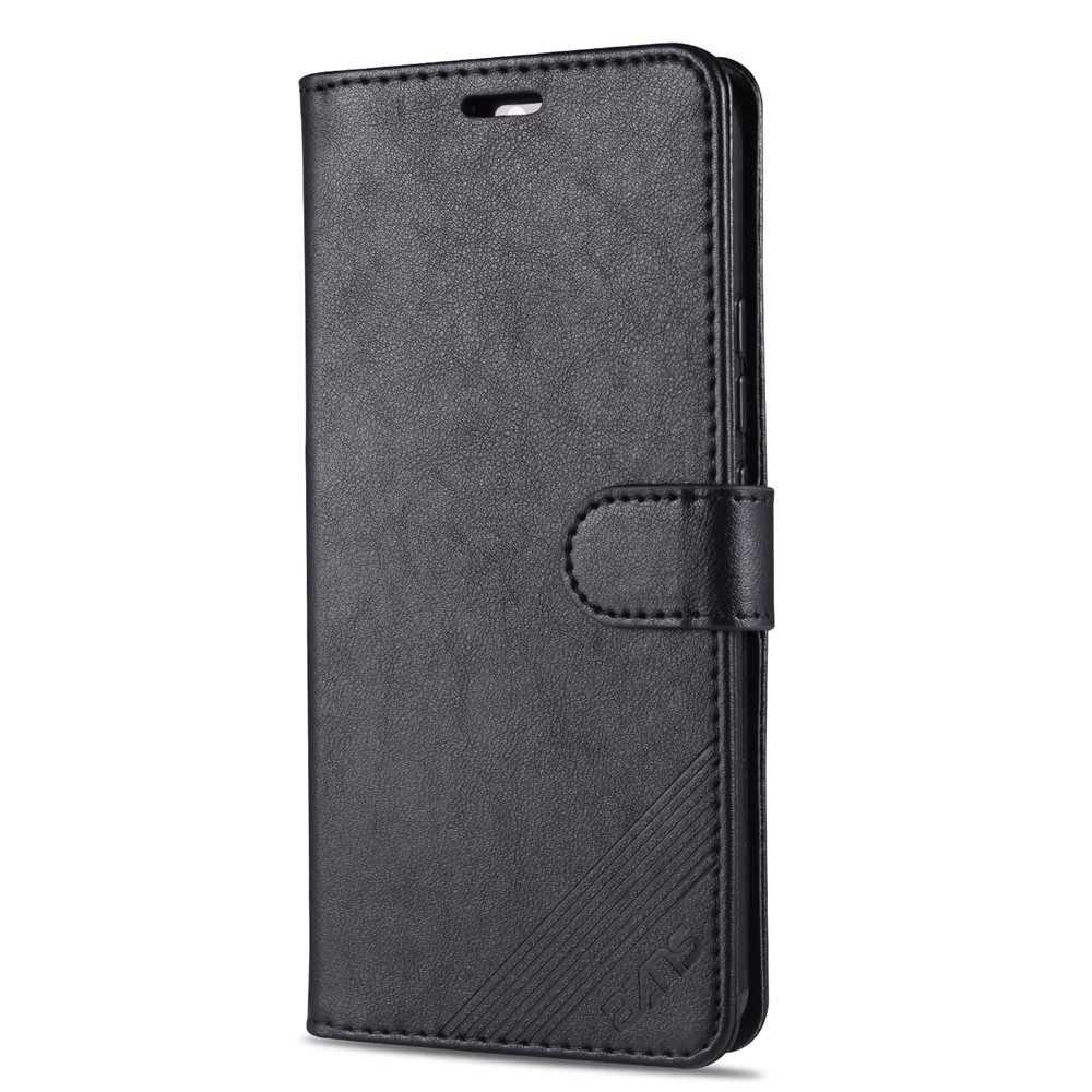 Azns pu Leather Wallet Couverture Mobile Pour Vivo u3 / Y19 / Y5s - le Noir