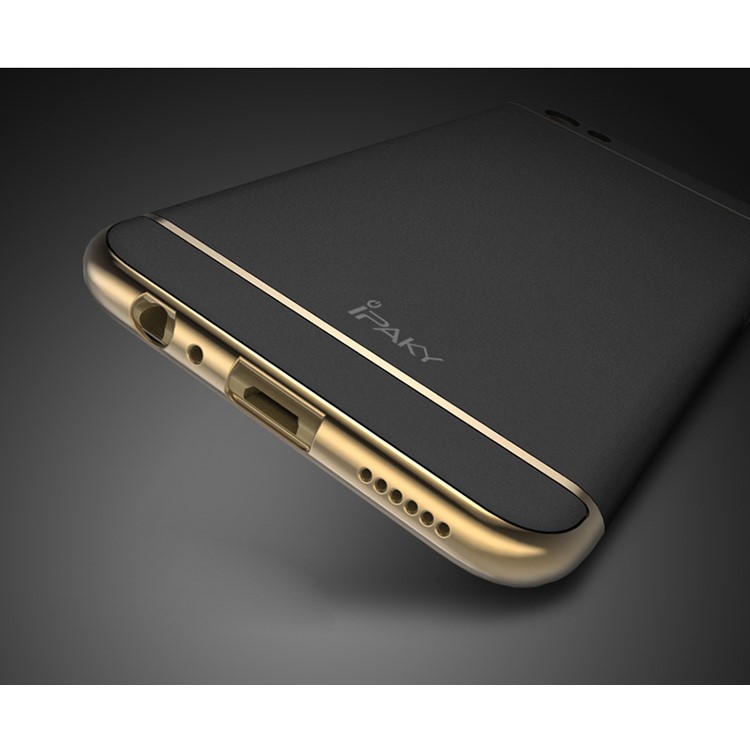IPAKY 3-in-1 Electroplating PC Mobile Phone Case for Oppo R9s - Black-3