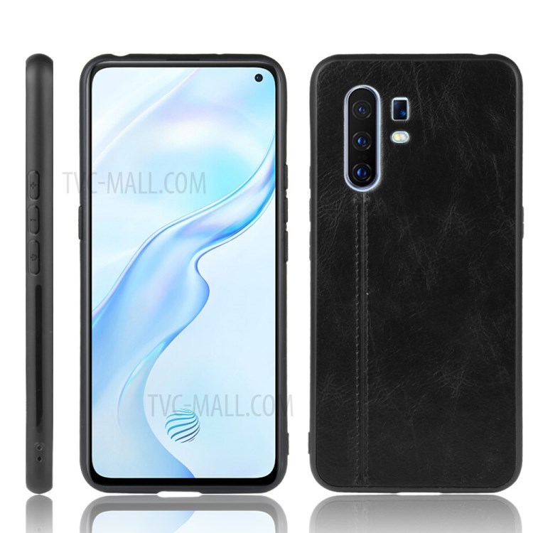 PU Leather Coated PC + TPU Combo Back Shell for Vivo X30 Pro - Black-1