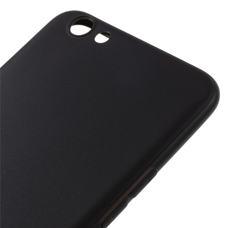 FSHANG Soft Color Series for Oppo R9s Frosted TPU Mobile Cover - Black-4