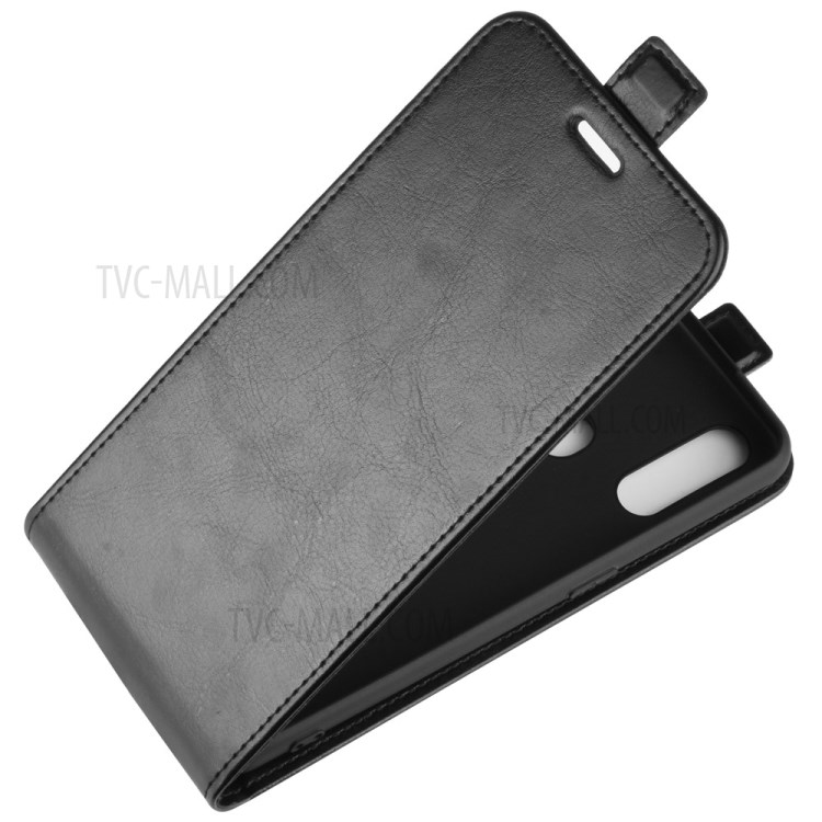 Vertical Flip Leather Cell Phone Shell for Oppo A8 - Black-4