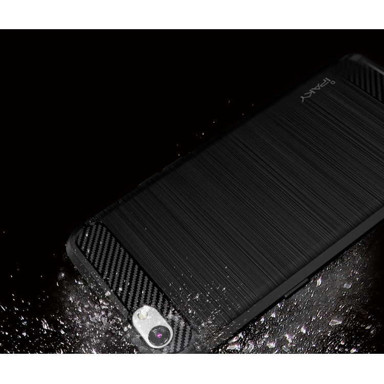 IPAKY Shockproof Brushed TPU Gel Phone Case for Oppo R9s - Black-6