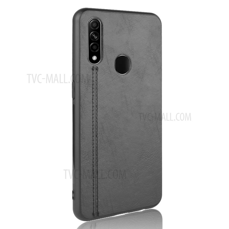 PC + TPU + PU Leather Hybrid Phone Casing for Oppo A8 - Black-3