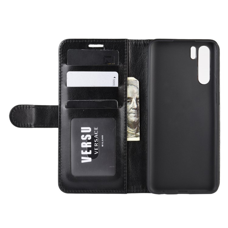 Crazy Horse Wallet Leather Magnetic Phone Cover for OPPO A91 - Black-5