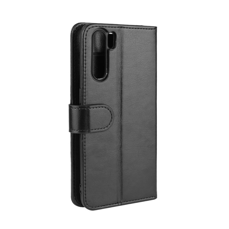 Crazy Horse Wallet Leather Magnetic Phone Cover for OPPO A91 - Black-8