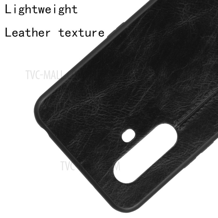 Leather Coated PC + TPU Hybrid Case for vivo X30 - Black-4