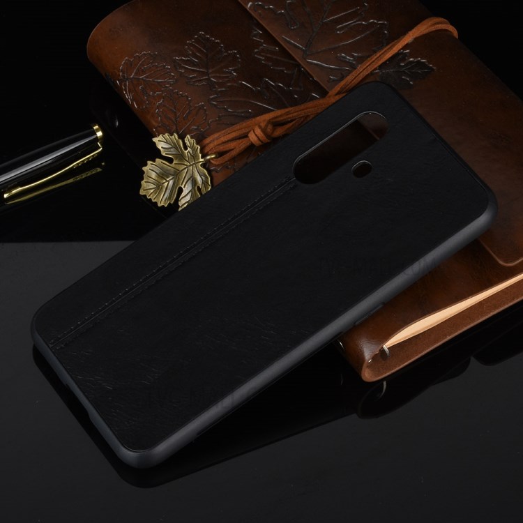 Leather Coated PC + TPU Hybrid Case for vivo X30 - Black-7