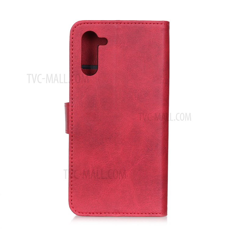 Matte PU Leather Wallet Stand Flip Cell Phone Cover for Oppo Realme 6 Pro-1