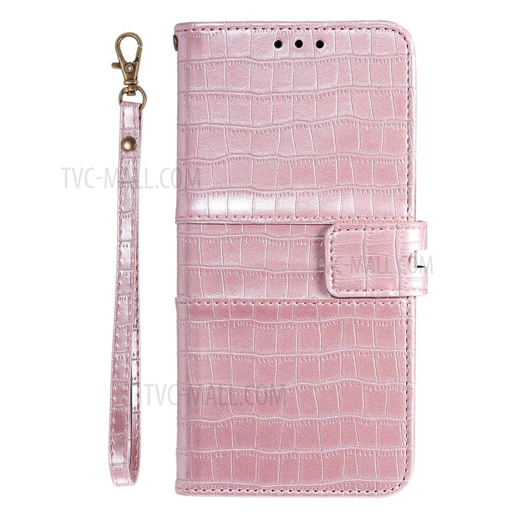 Crocodile Texture Wallet Phone Leather Case for vivo V17/V19 - Rose Gold-2