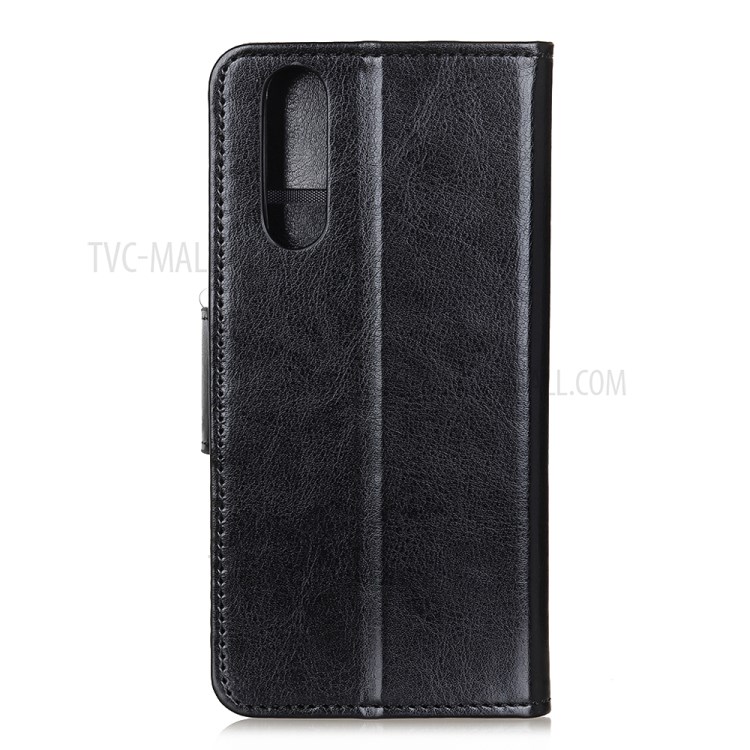 Crazy Horse Skin Wallet Leather Stand Phone Case for Oppo Find X2 Pro - Black-8