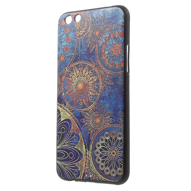 Back TPU Skin Embossed Soft Case for Oppo R9s Plus - Mandala Flower-2