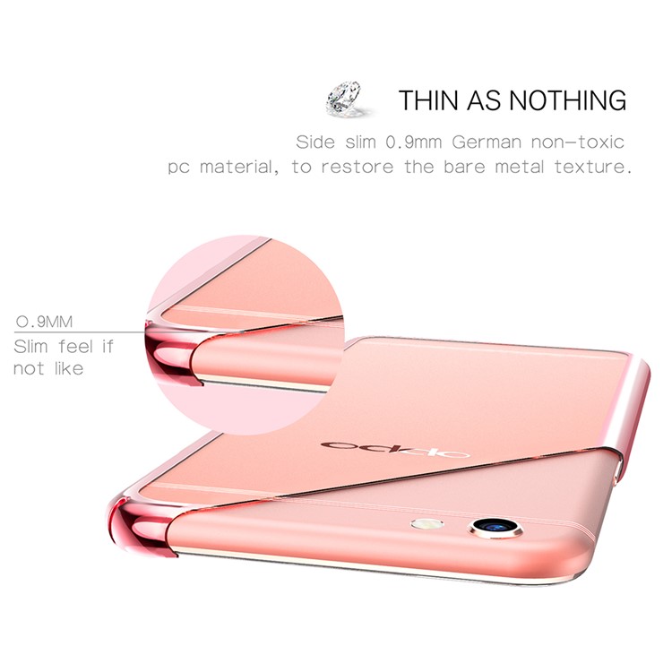 KAVARO Für Oppo R9s Plus Autorisierten Swarovski Kristall Floret PC-Gehäuse - Roségold-Kante / Pinke Blumen-7