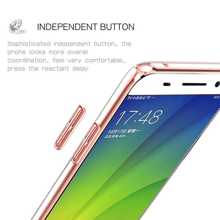 KAVARO Für Oppo R9s Plus Autorisierten Swarovski Kristall Floret PC-Gehäuse - Roségold-Kante / Pinke Blumen-8