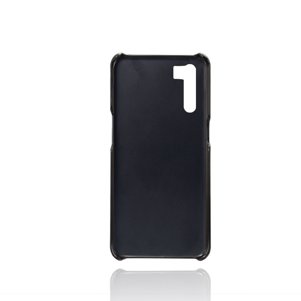 KSQ with Double Card Slots PU Leather Coated PC Shell for Oppo A91 - Black-2
