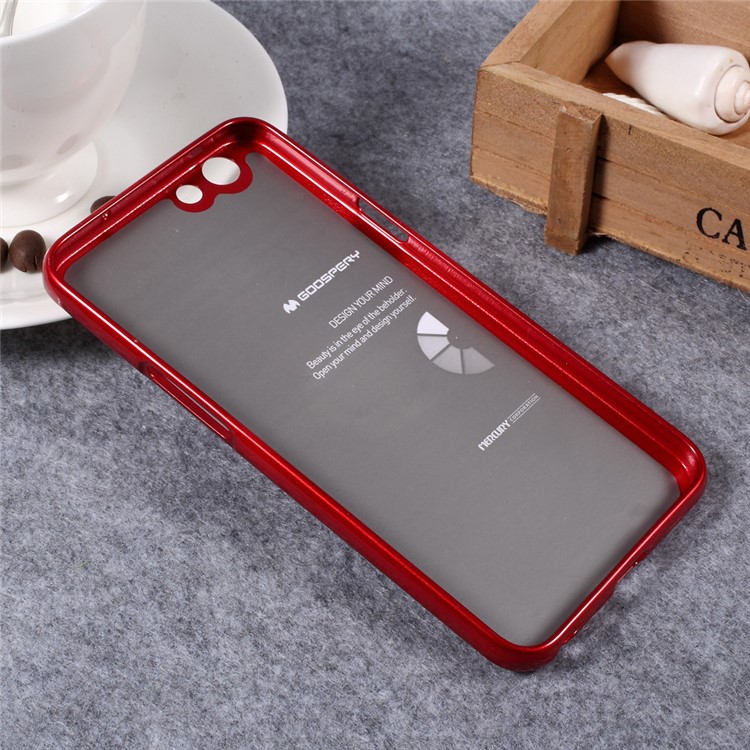 MERCURY GOOSPERY Jelly Case Glitter Powder TPU Shell for Oppo F1s - Red-2