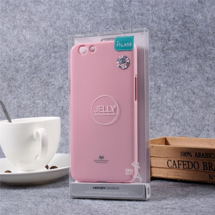 MERCURY GOOSPERY Glitter Powder Jelly TPU Skin Case for Oppo F1s - Pink-4