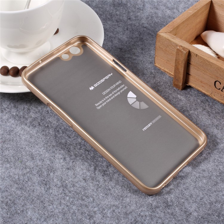 MERCURY GOOSPERY Glittery TPU Back Phone Case for Oppo F1s - Gold-2