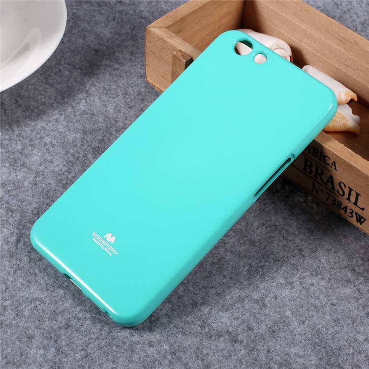 MERCURY GOOSPERY Glittery Jelly TPU Phone Case for Oppo F1s - Cyan-1