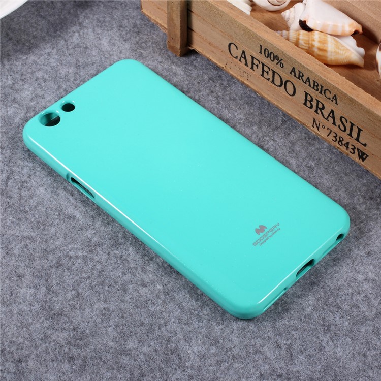 MERCURY GOOSPERY Glittery Jelly TPU Phone Case for Oppo F1s - Cyan-3