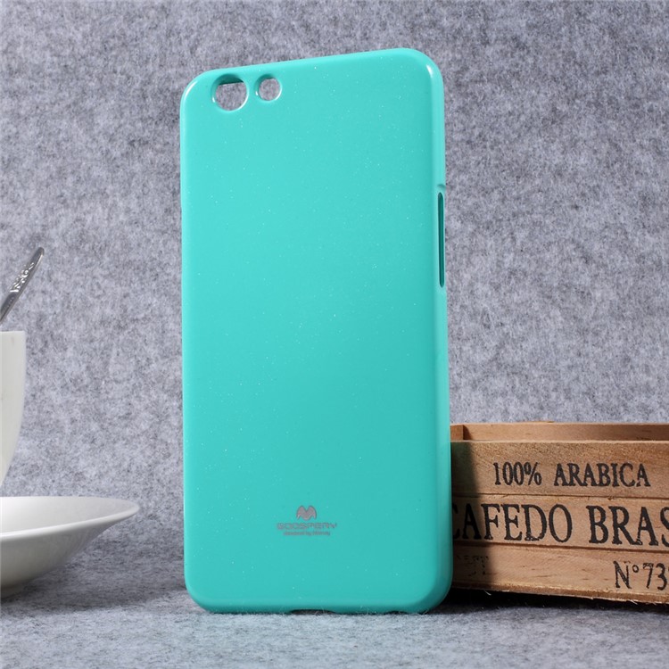 MERCURY GOOSPERY Glittery Jelly TPU Phone Case for Oppo F1s - Cyan-4