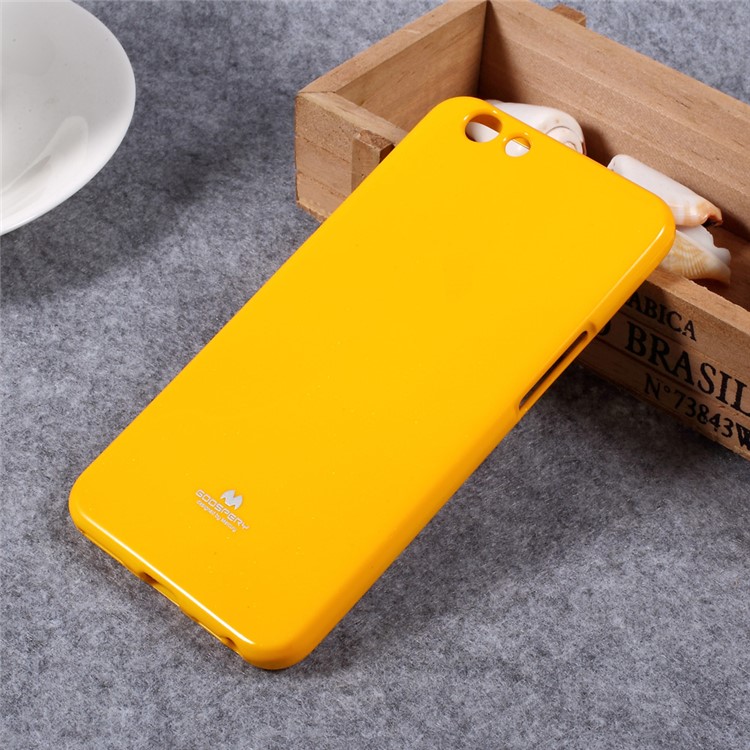 MERCURY GOOSPERY for Oppo F1s Jelly TPU Glittery Shell Case - Yellow-1
