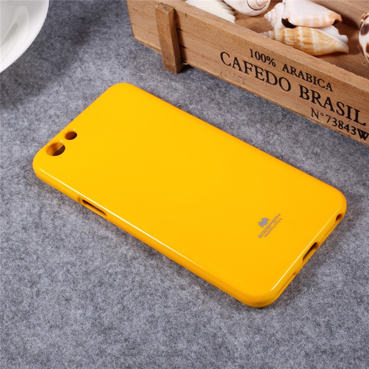 MERCURY GOOSPERY for Oppo F1s Jelly TPU Glittery Shell Case - Yellow-3