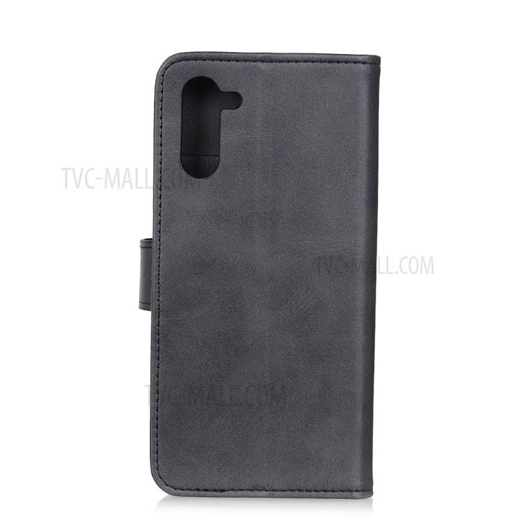 PU Leather Wallet Stand Mobile Phone Shell for Realme X50 Pro 5G - Black-3