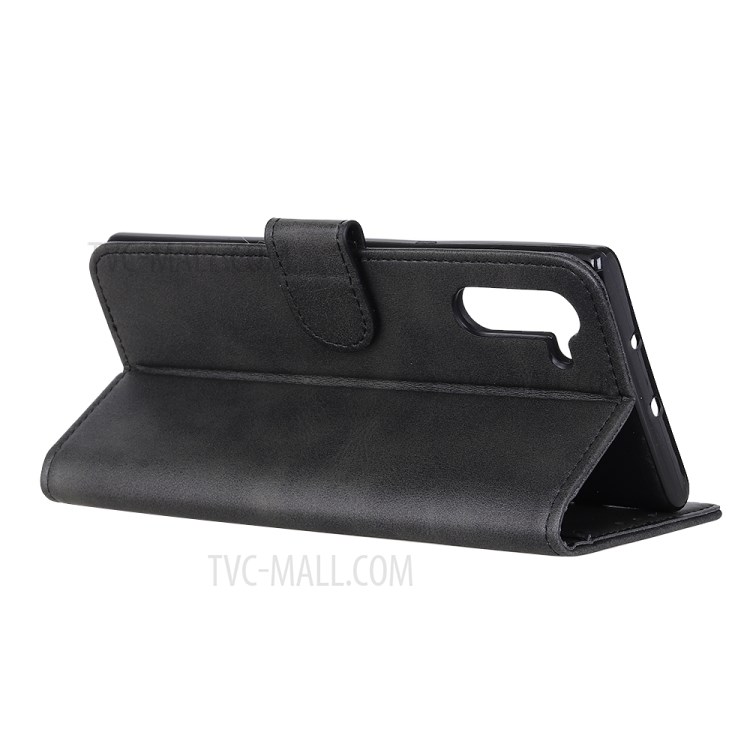 PU Leather Wallet Stand Mobile Phone Shell for Realme X50 Pro 5G - Black-4