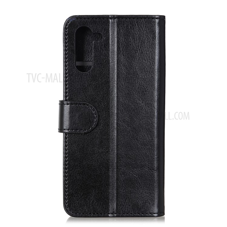 Crazy Horse Skin Leather Wallet Phone Case for Realme X50 Pro 5G - Black-3