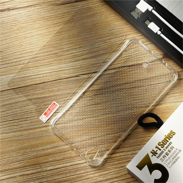 DUX DUCIS Skin Pro 3-in-1 Series for Oppo R9 Plus TPU Phone Cover + Tempered Glass Screen Guard + Micro USB Charge Cable-4