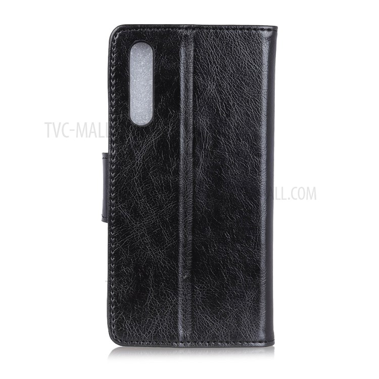 Nappa Texture Split Leather Wallet Case for Oppo Find X2 - Black-2