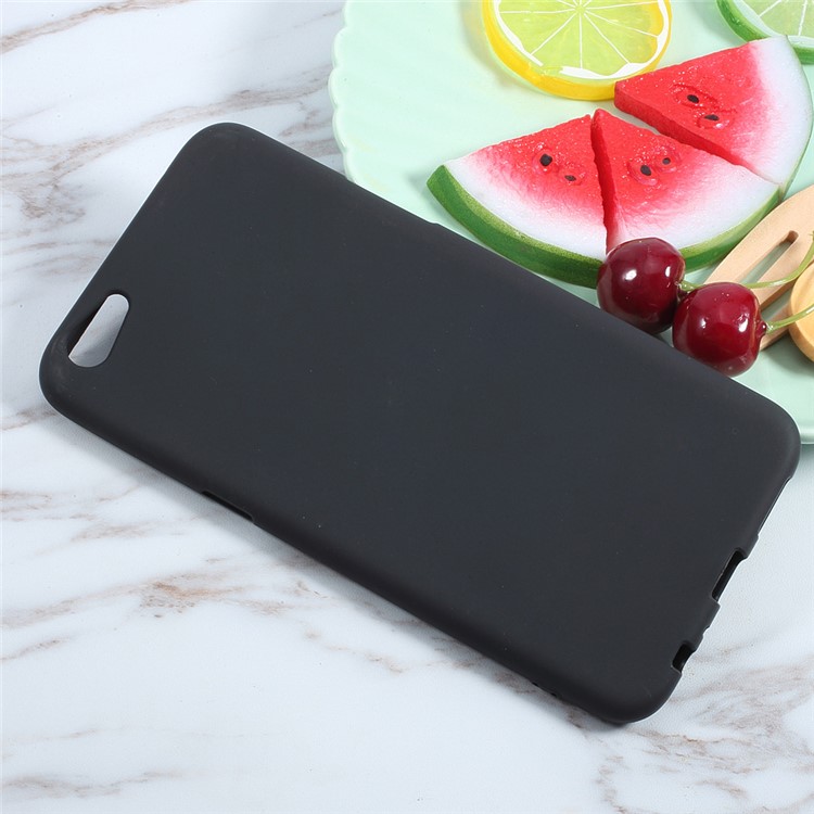 Matte Skin Soft TPU Mobile Phone Case for Oppo R9s Plus - Black-3