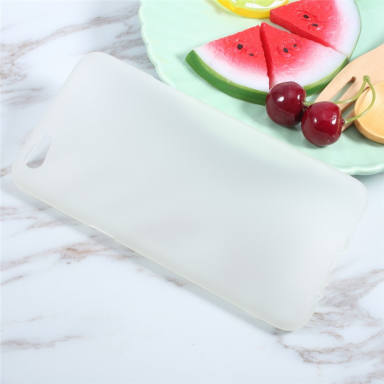 Matte Skin Soft TPU Protective Back Case for Oppo R9s Plus - White-3