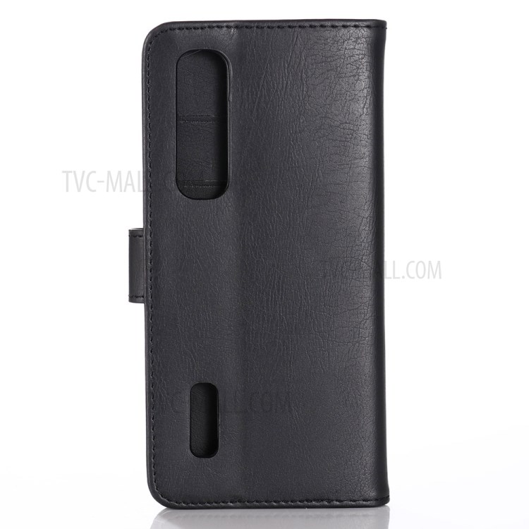 Crazy Horse Leather Wallet Stand Case for OPPO Find X2 Pro - Black-2