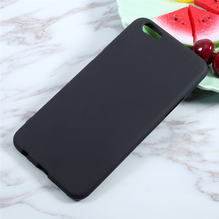 Matte Skin Soft TPU Mobile Phone Case for Oppo F3 Plus - Black-1