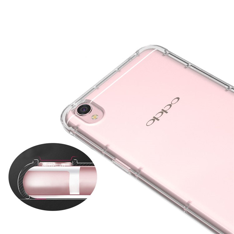 BOW Drop-Proof Clear Soft TPU Phone Case for Oppo F1 Plus / R9-2