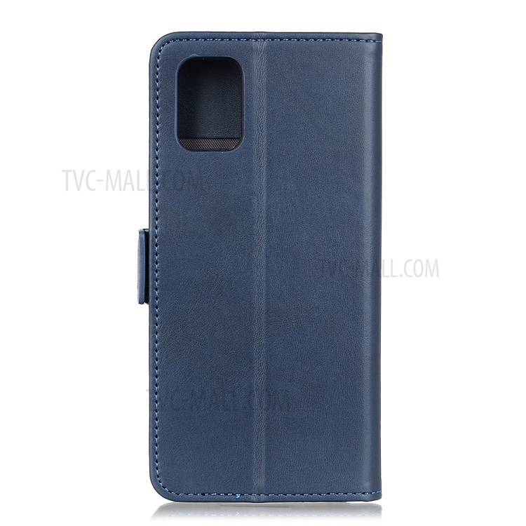 Magnetic Double Clasp Leather Wallet Stand Case for OPPO A52/A92/A72 - Blue-2