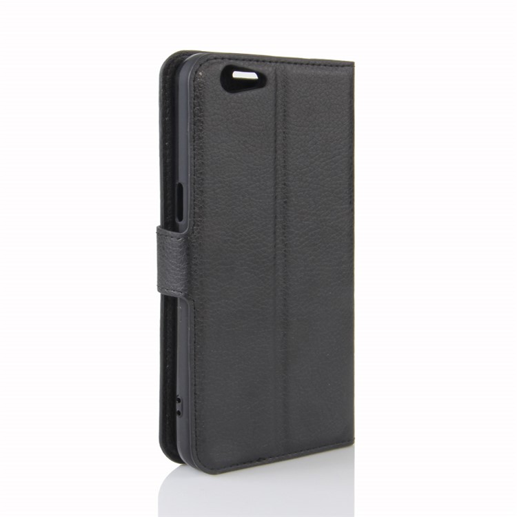 Lychee Skin Wallet Leather Stand Case for OPPO A57 A57m - Black-6