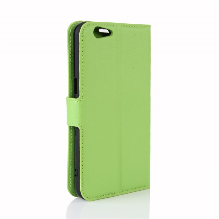 Lychee Skin Wallet Leather Cell Phone Case for OPPO A57 A57m - Green-6